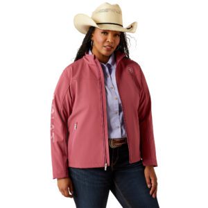 Ariat Womens Team Softshell Jacket - Dry Rose/Mauve Blur