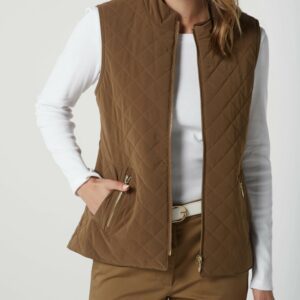 Goondiwindi Longline Quilted Vest - Fudge
