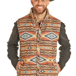 Rock & Roll Mens Reversible Aztec Jacquard Vest
