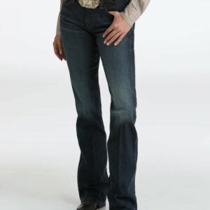 Cinch Ladies Classic Slim Boot Cut Jeans - Dark Stonewash