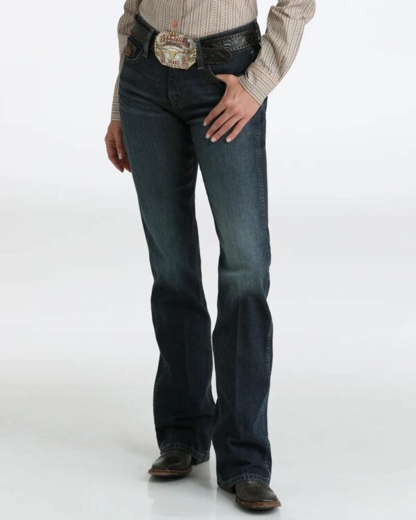 Cinch Ladies Classic Slim Boot Cut Jeans - Dark Stonewash