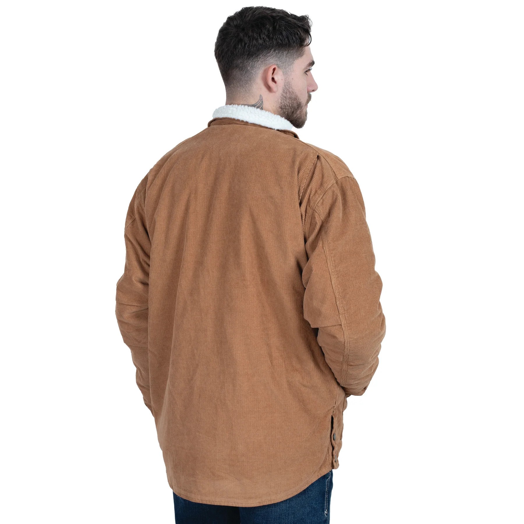 Just Country Diamantina Sherpa Corduroy Jacket - Caramel - Image 2