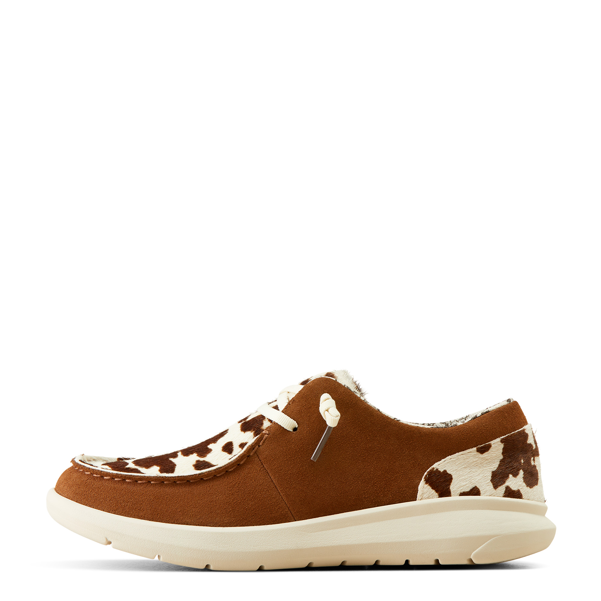 Ariat Womens Hilo - Ginger Suede/Cow Print - Image 3