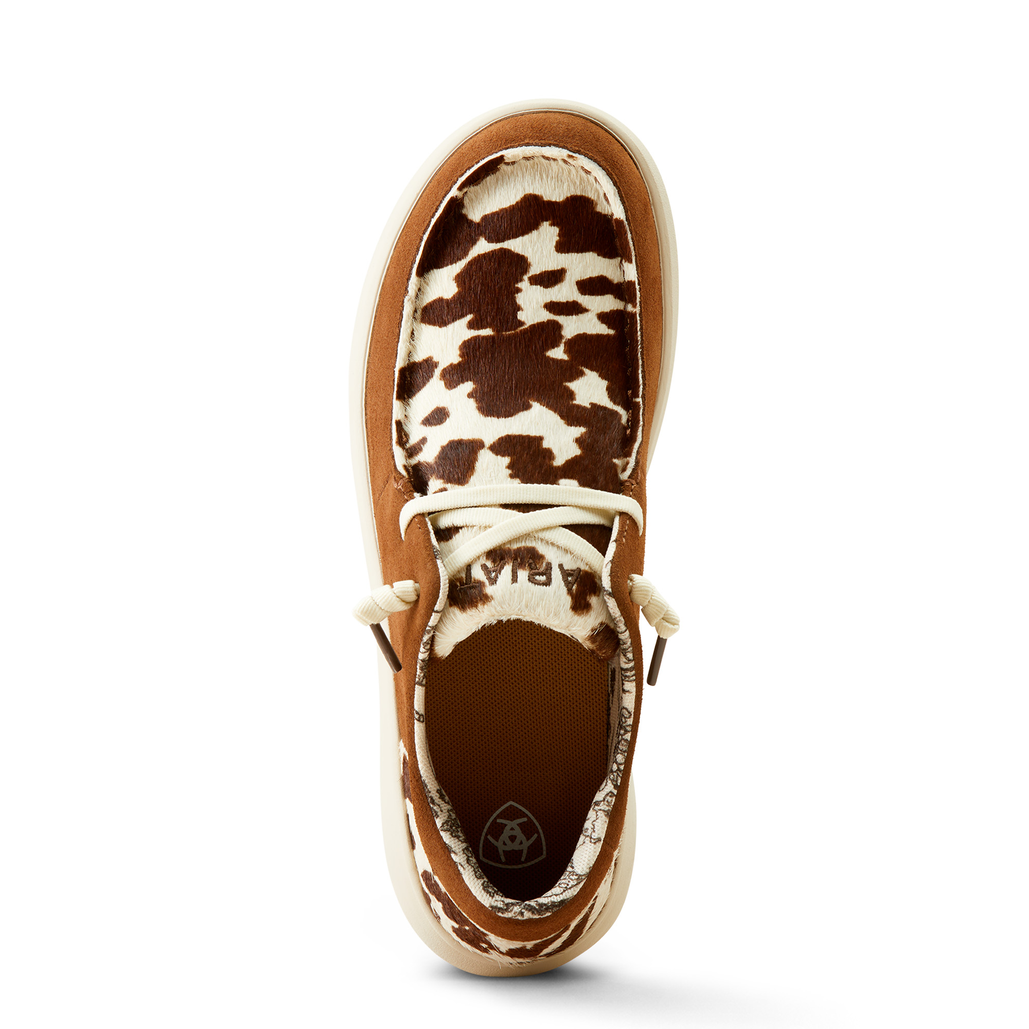 Ariat Womens Hilo - Ginger Suede/Cow Print - Image 5