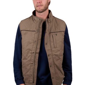 Thomas Cook Men's Stan Faux Oilskin Vest - Camel
