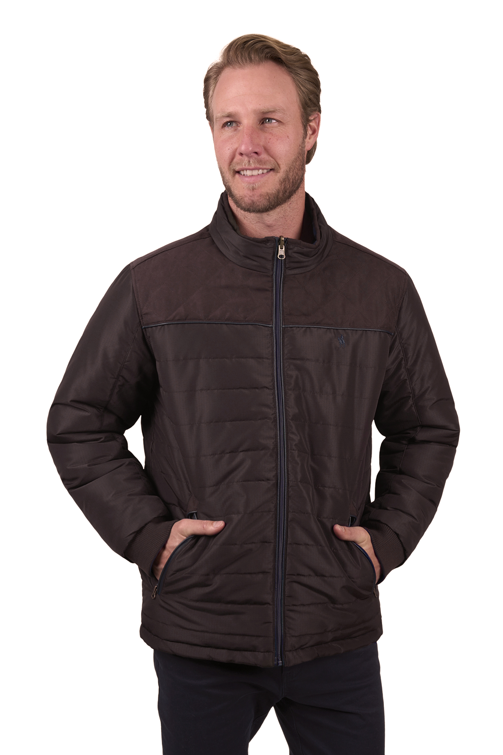 Thomas Cook Men's Nathan Reversible Jacket Dark Brown/Navy