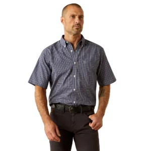 Ariat Men's Wrinkle Free Oaklee Classic Fit Shirt - Navy