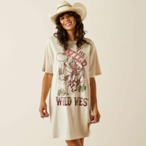 Ariat Women's Wild Cowgirl Tee Dress - Oatmeal Heather