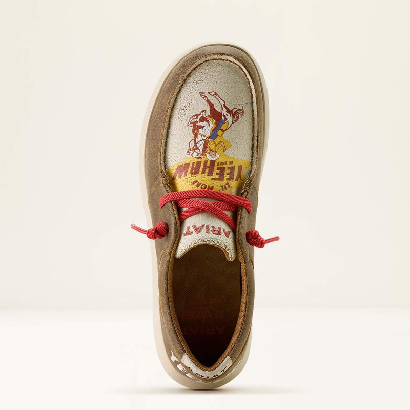 Ariat Women's Hilo Sendero - Brown Bomber / Yeehaw Print - Image 4