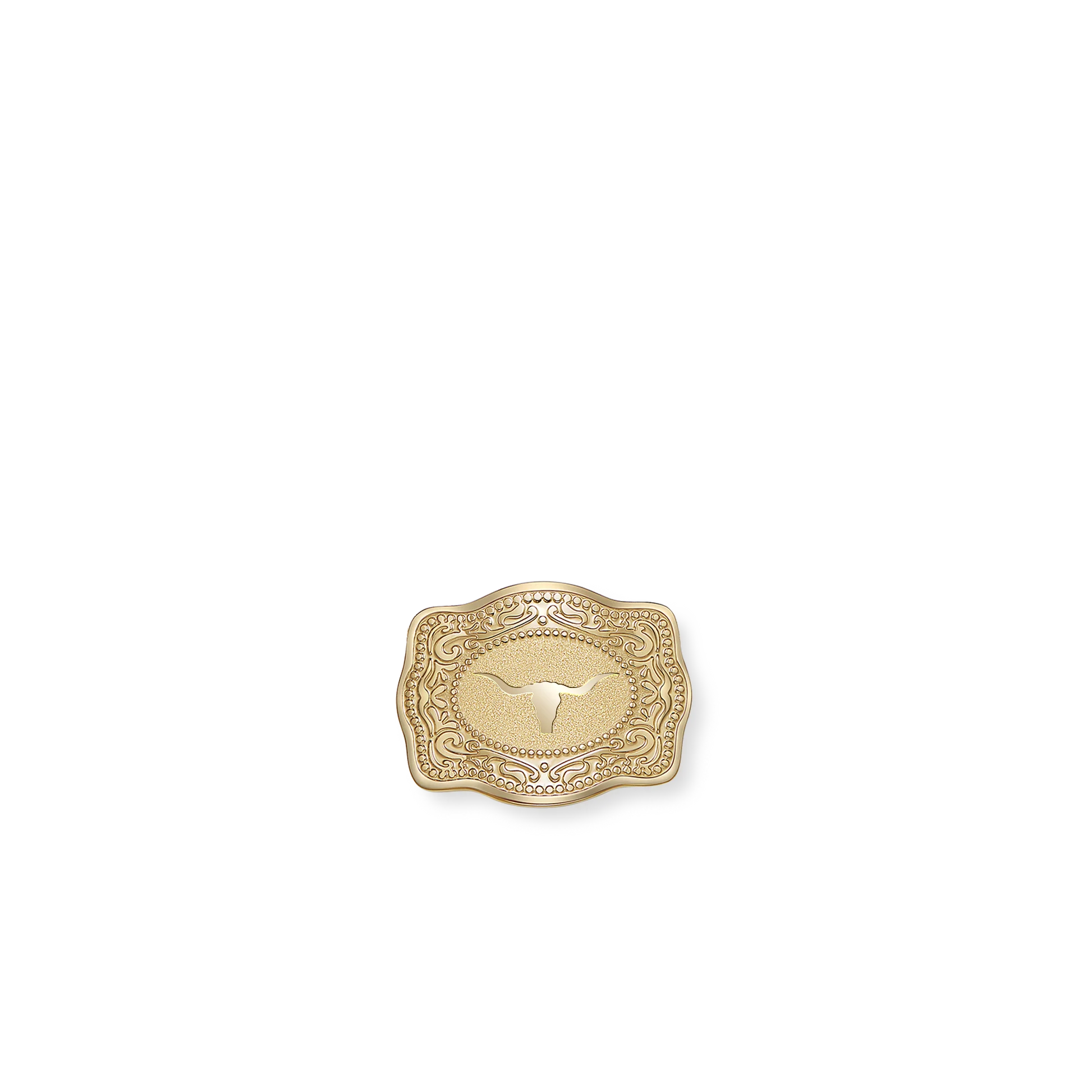 SPURWEST Mini Belt Buckle Hatpin (Longhorn) Gold