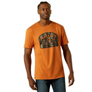 Ariat Mens Underlands Camo Badge Tee - Adobe