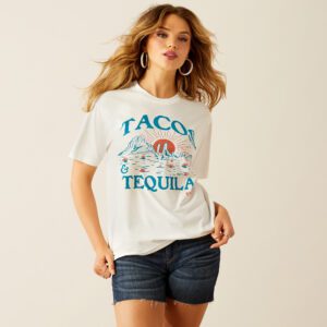 Ariat Women's Tacos and Tequila T_Shirt - Vanilla Ice