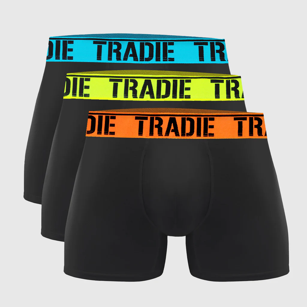 Tradie Men's 3PK Trunk - Fluro Brights
