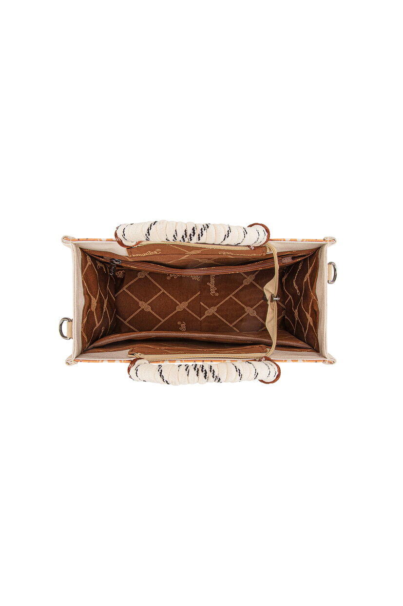 Wrangler Southwestern Rope Handle Bag - Mocha - Image 3
