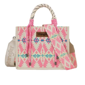 Wrangler Southwestern Rope Handle Bag - Pink