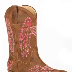 Roper Little Kids Riley Wings Boots - Tan