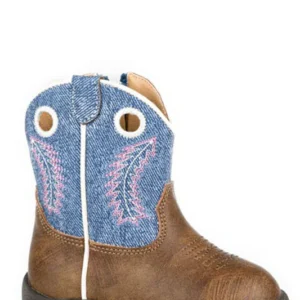 Roper Infant Cowbaby Willow - Brown/ Blue Denim