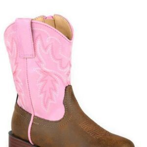 Roper Toddler Gretchen Boots - Tan/Pink