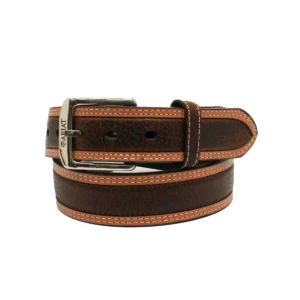Ariat Men's Two Toned Belt  - Brown Oiled Rowdy