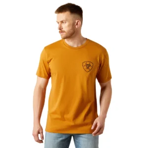 Ariat Mens Big Bull Rider Short Sleeve Tee - Bone Brown