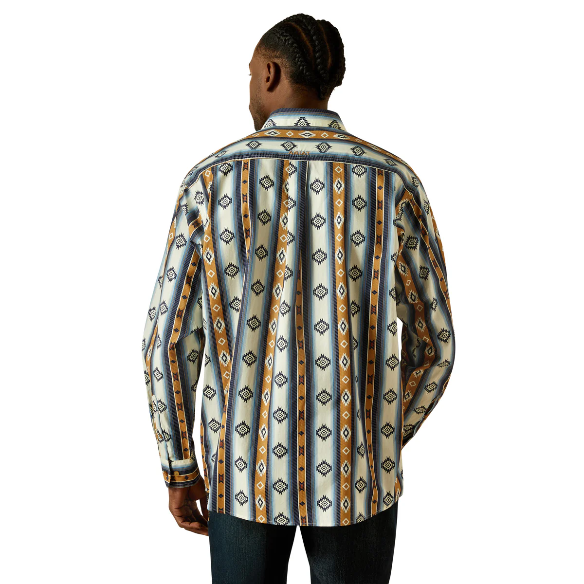 Ariat Men's Shilo Long Sleeve Shirt - Blue - Image 2