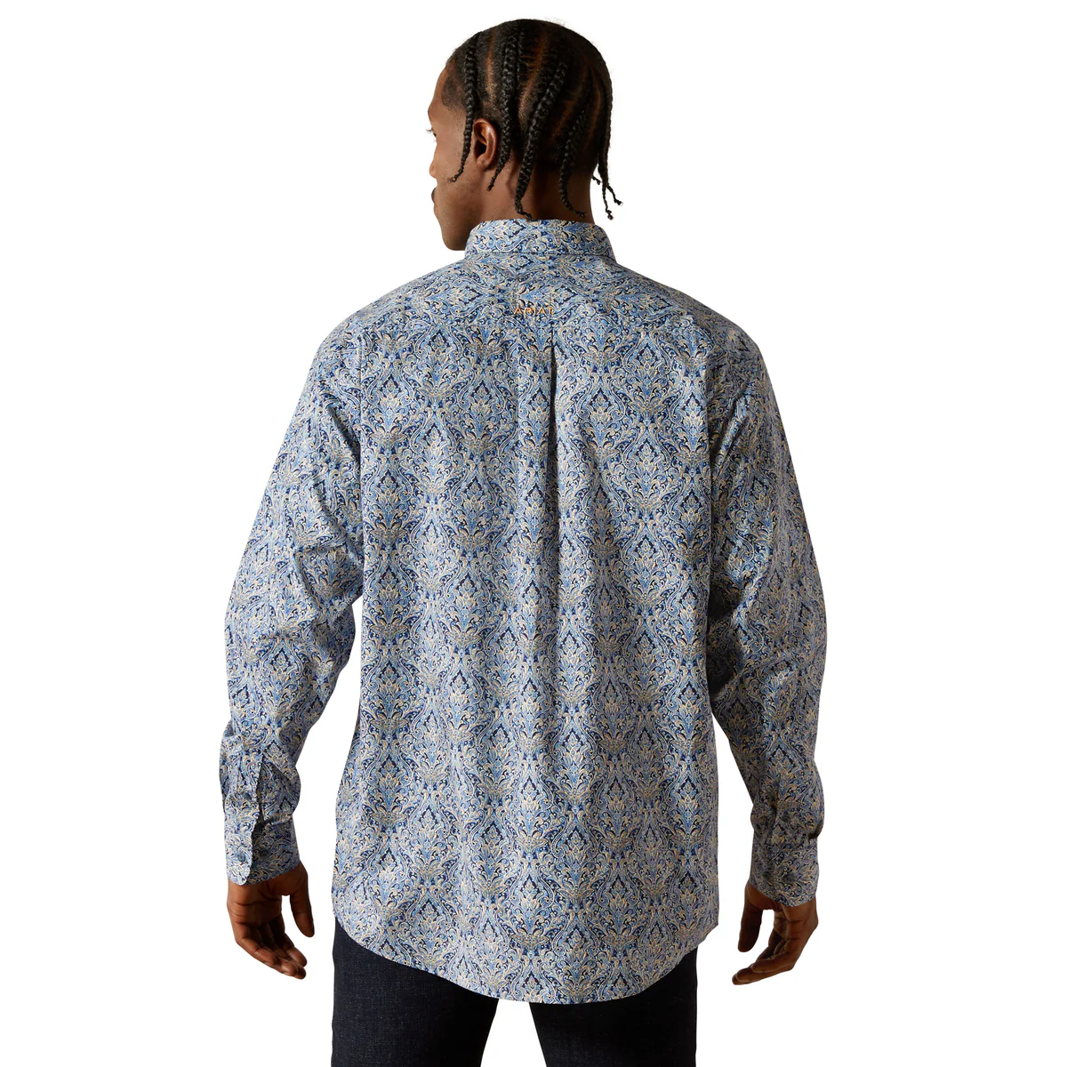 Ariat Men's Stoney Long sleeve Shirt - Royal Blue - Image 2