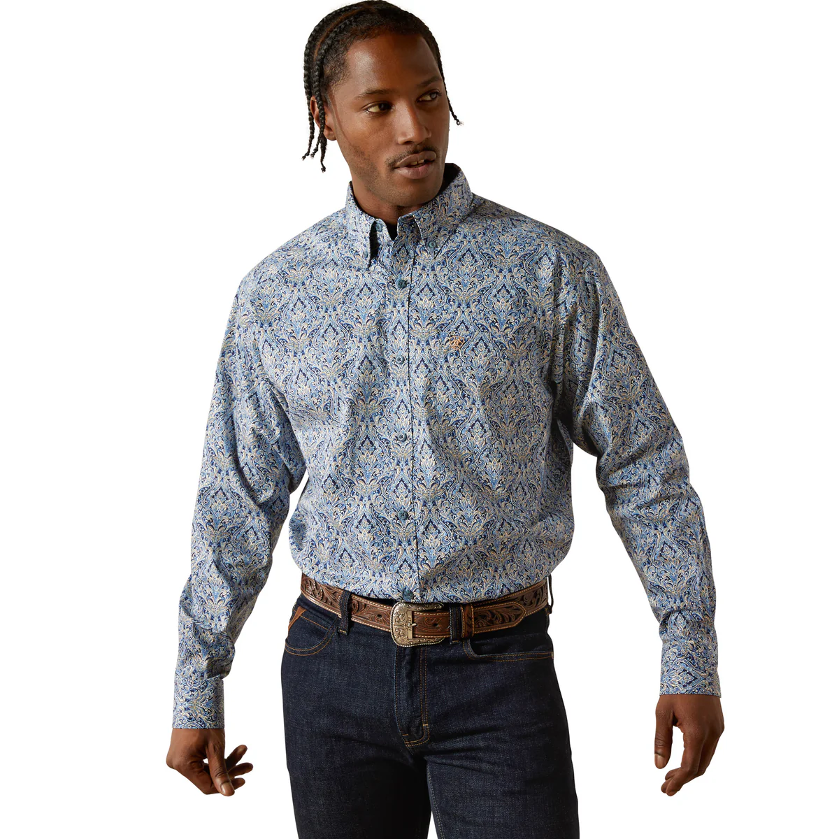 Ariat Men's Stoney Long sleeve Shirt - Royal Blue