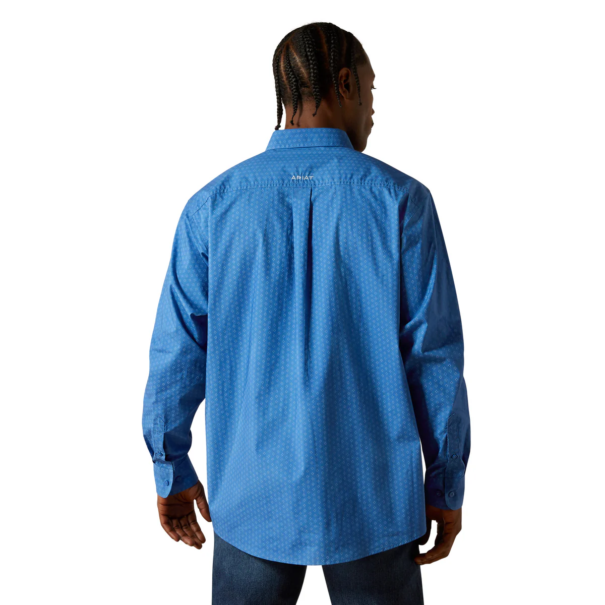 Ariat Men's Stratford Long Sleeve Shirt - Royal Blue - Image 2