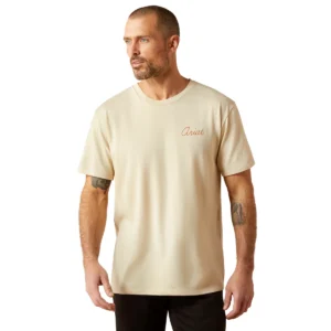 Ariat Mens Ropers Delight Short Sleeve Tee - Natural