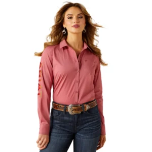 Ariat Women's Team Kirby Stretch Long Sleeve Shirt - Mauvewood