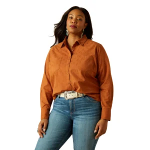 Ariat Women's Billie Jean Long Sleeve Shirt - Glazed Ginger Dobby