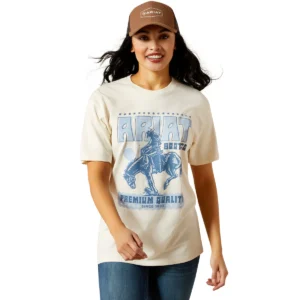 Ariat Wmns Retro Block Poster Short Sleeve Tee - Natural