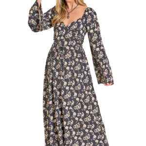 Rock & Roll Women's Challis Lace Up Maxi Dress - Black