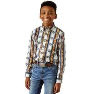 Ariat Boy's Shilo Classic Fit Shirt - Blue