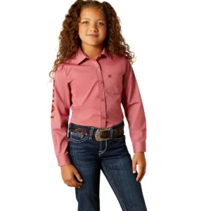 Ariat Girl's Team kirby Shirt - Mauvewood