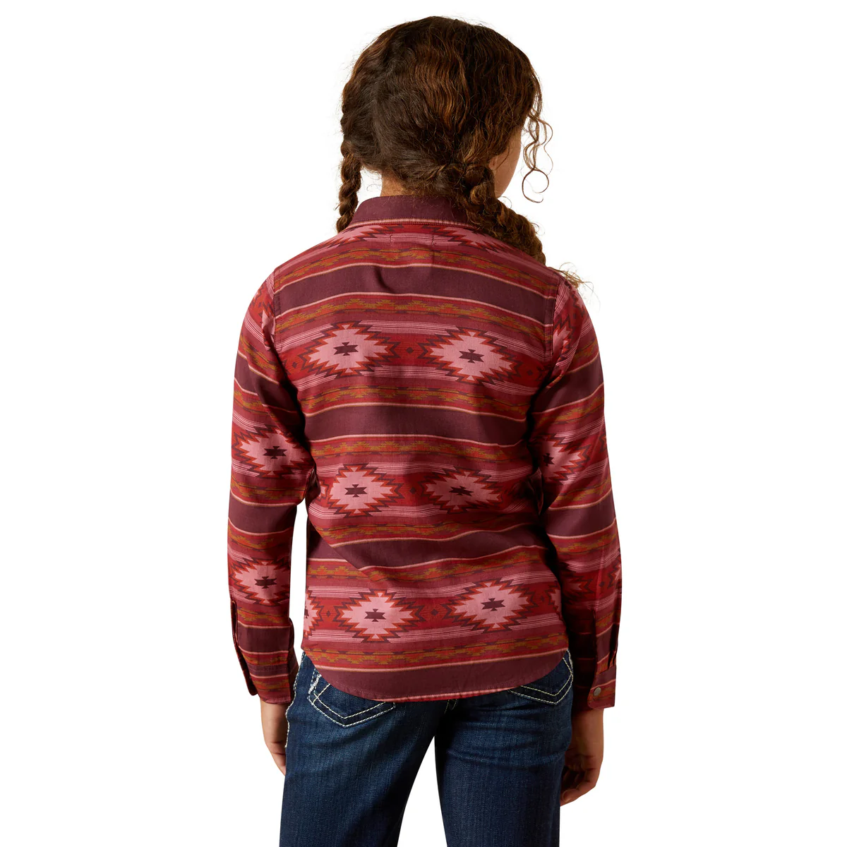 Ariat Girl's Jewel Shirt - Rosa Southwest - Image 2