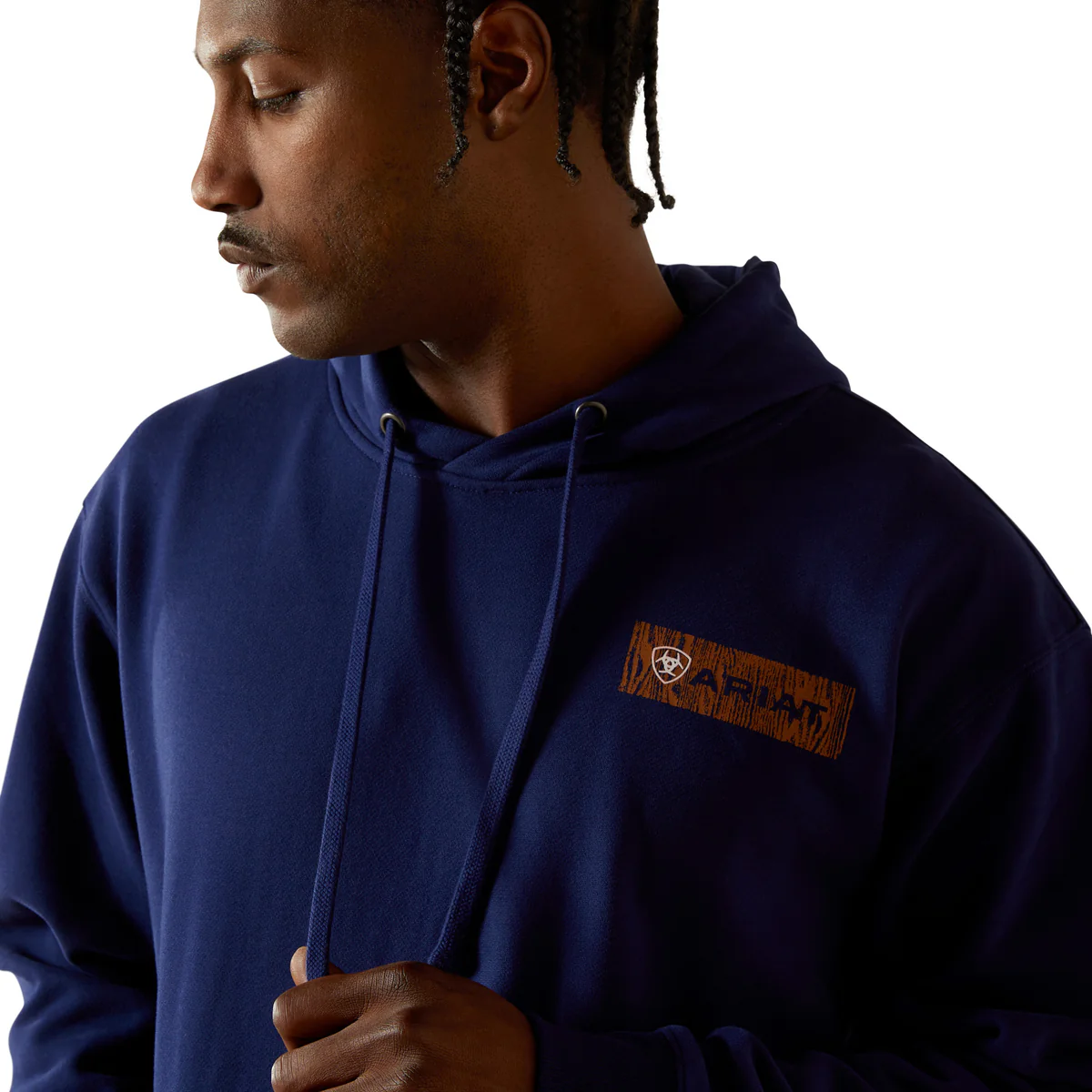 Ariat Men's Woodshop Stack Hoodie - Navy - Image 3