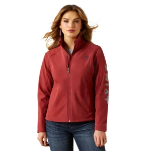 Ariat Women's Logo Softshell Jacket - Burnt Russet/Stripe