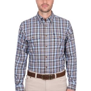 Men’s Thomas Cook Jonathan Check 2-Pocket Long Sleeve Shirt - Blue/Multi