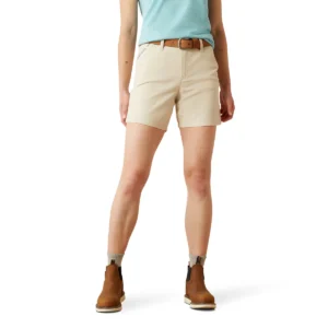 Ariat Women's Rebar Perfect Rise Made Tough 6" Shorts - Moonbeam