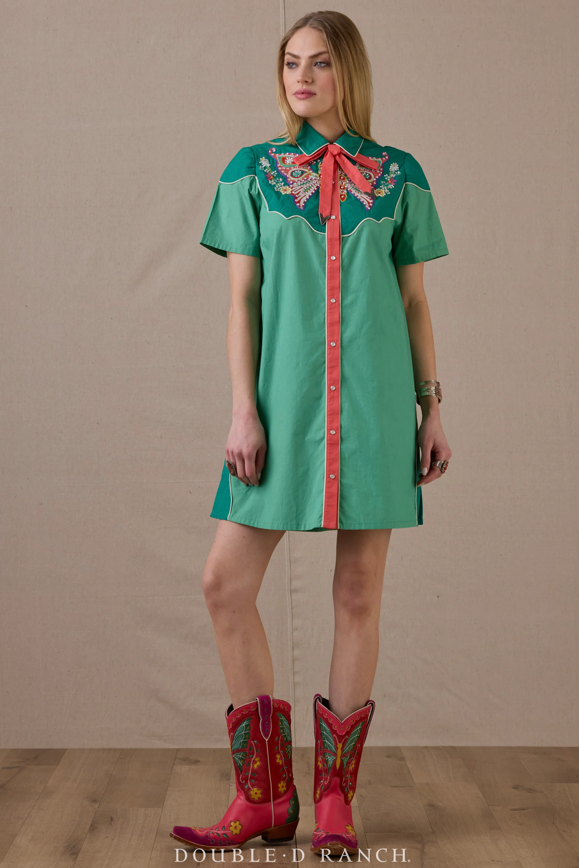 Double D Ranch Just Wing It Dress - Agave