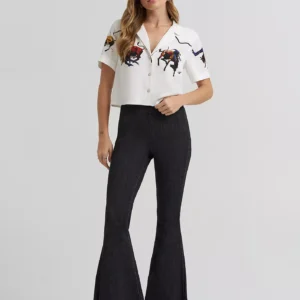 Wrangler X Lainey Wilson Camp Shirt - White
