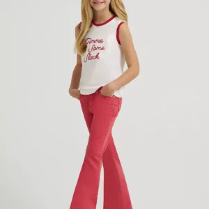Wrangler X Lainey Wilson Girls Red Flare Jeans