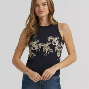 Wrangler X Lainey Wilson Cowboy Tank - Black