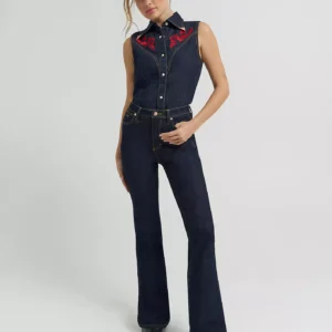 Wrangler X Lainey Wilson Flare Jeans - Dark Rinse