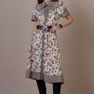 Double D Hardcore Western Dress - Print