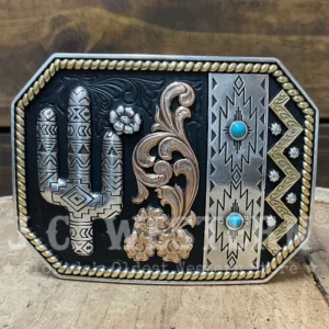 Blazin Roxx Floral & Cactus Belt Buckle