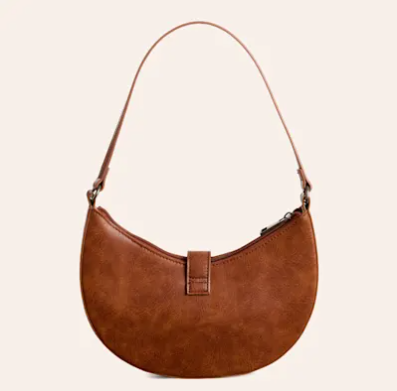 Justin Ladies Tooled Leather Shoulder Bag - Brown Floral - Image 3