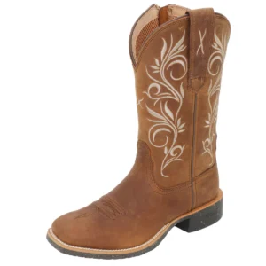 Twisted X Women's 11 Tech X2 Zip Western Boots - Oiled Brown/Brown