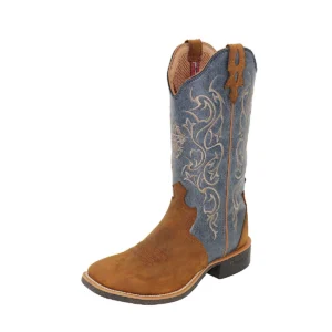 Twisted X Women's 12 Tech X2 Boot - Russet Brown/Blue Silver